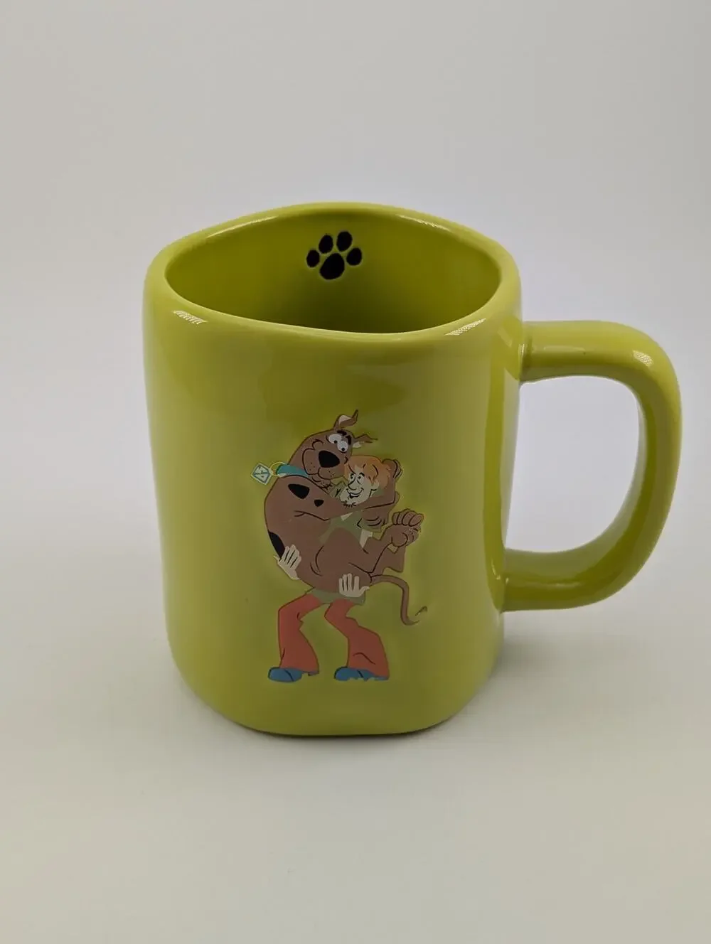 Rae Dunn Scooby Doo Heebie Jeebies Double Sided Mug Shaggy and Scooby - EUC -